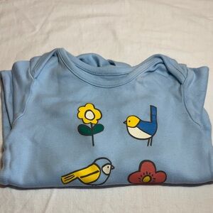 Marks & Spencer - 9-12M Blue Graphic Baby Onesie Sleeper/Romper